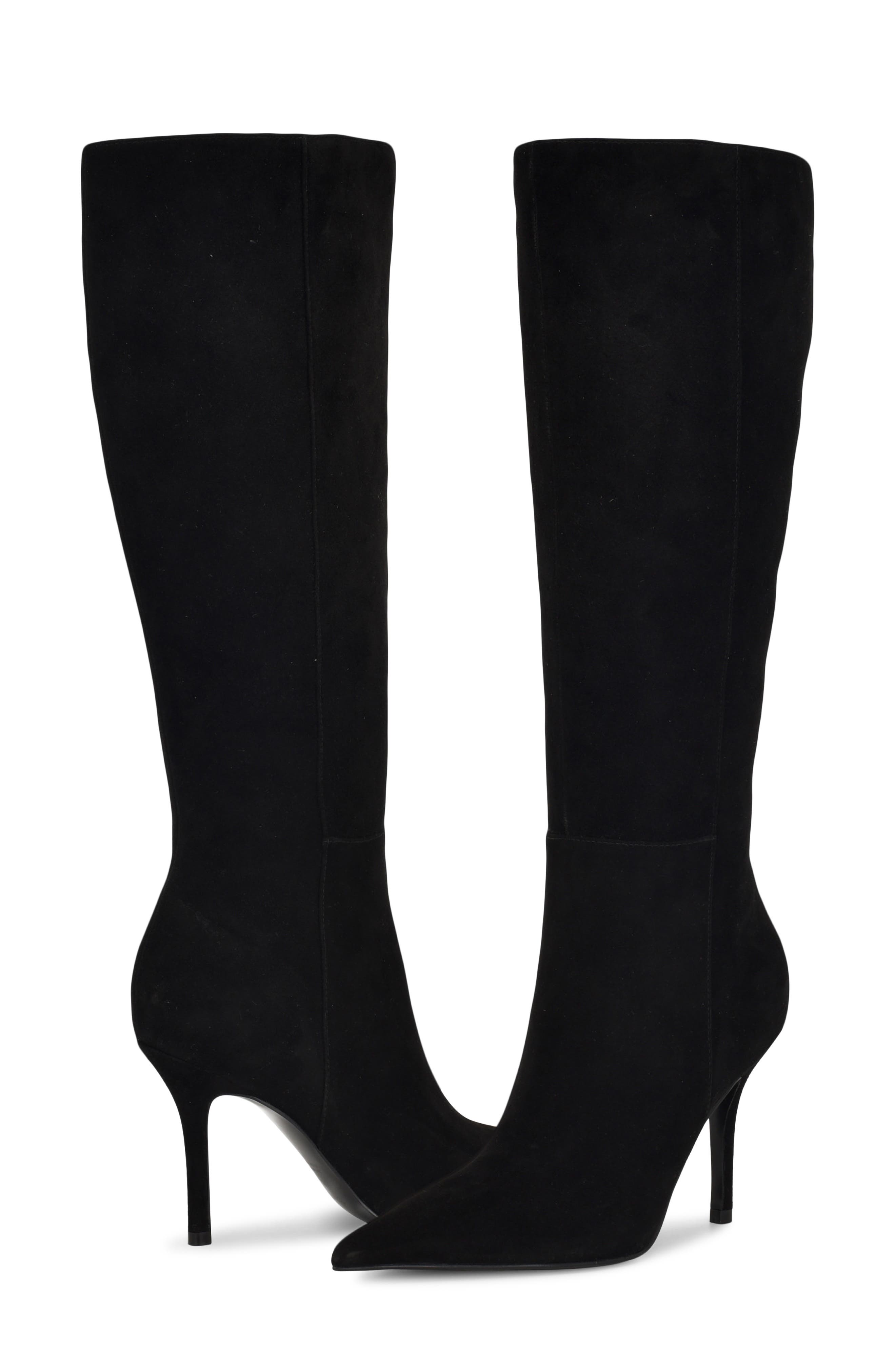 Nine West Gerty Pointed Toe Knee High Boot, Alternate, color, Black 001