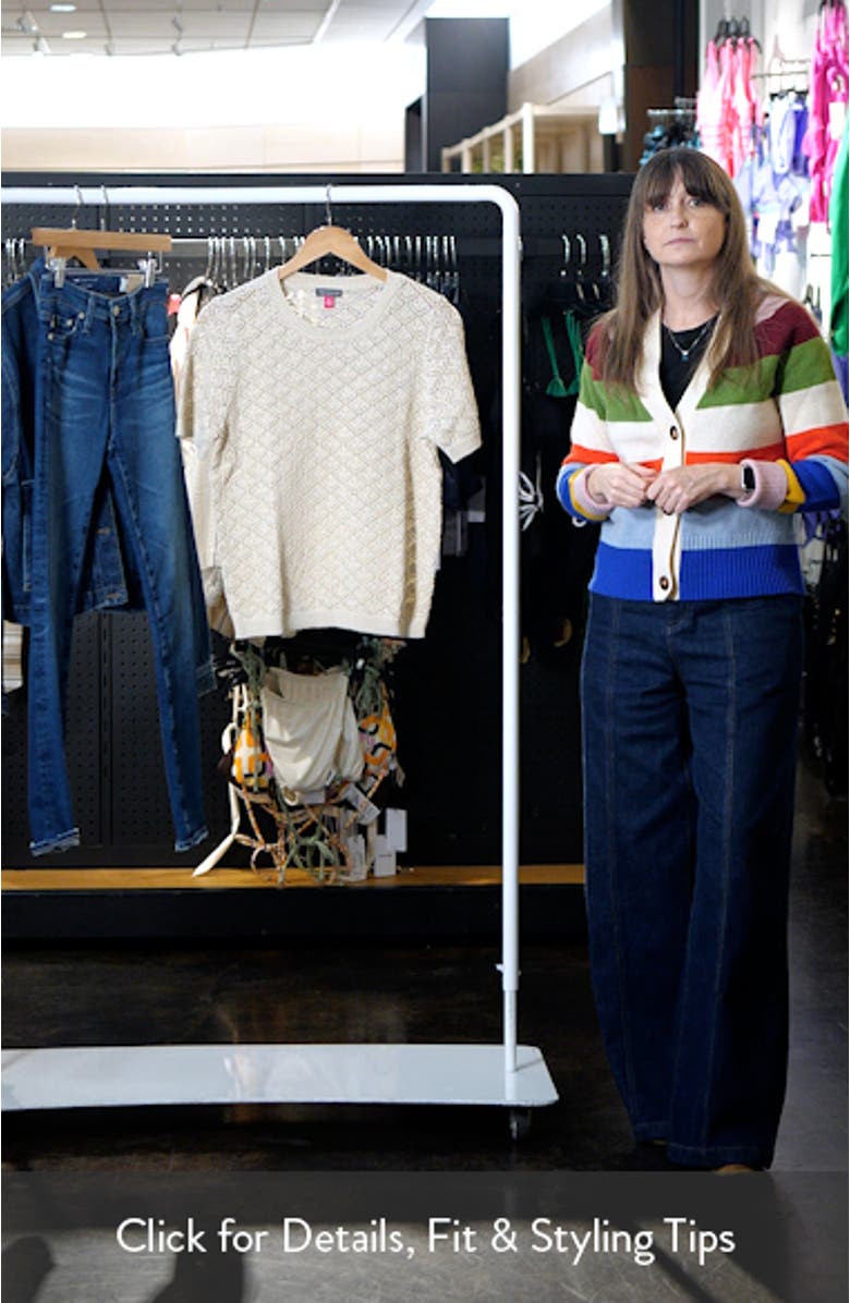 Pointelle Short Sleeve Sweater, sales video thumbnail