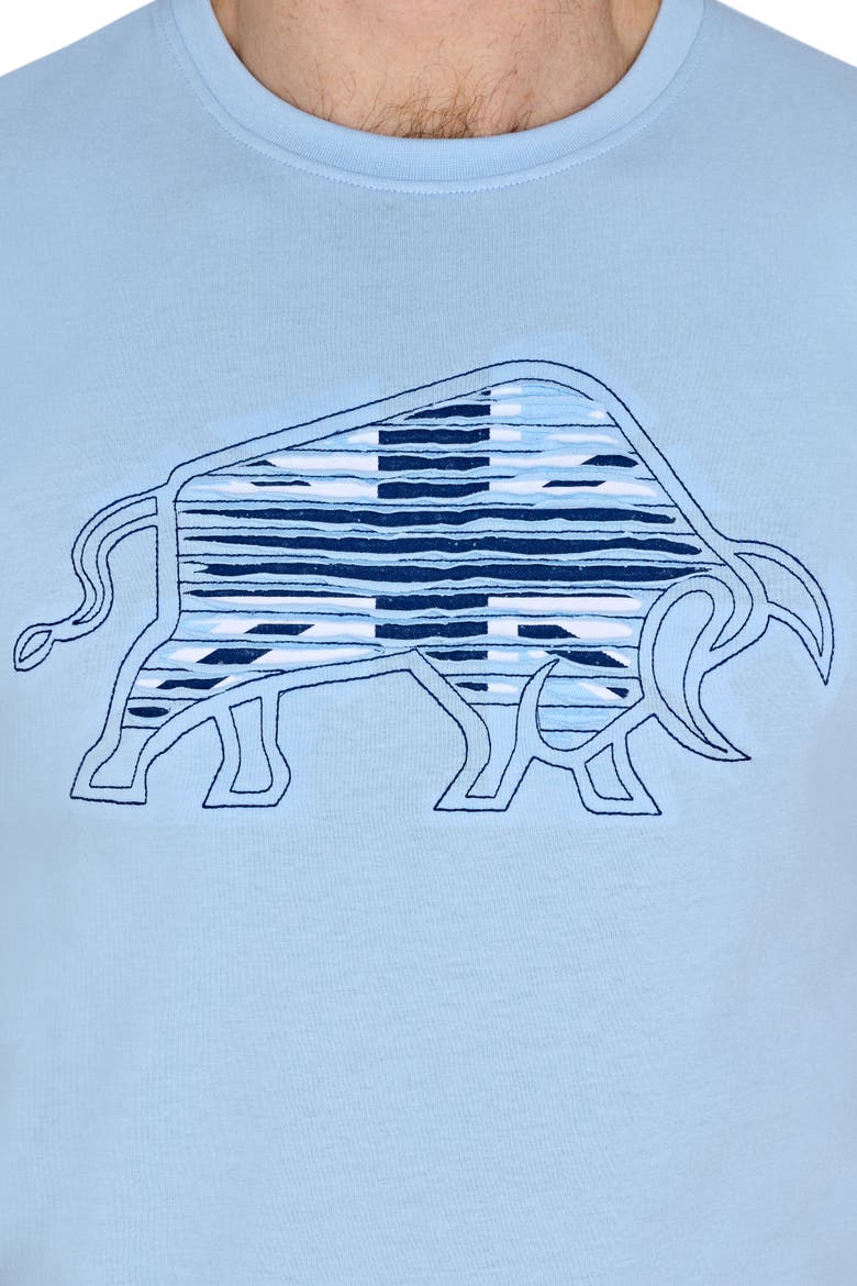 Slash Bull T-Shirt, Alternate, color, Sky Blue