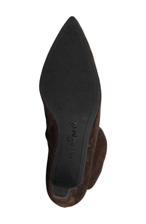 Paul Green Ciara Pointed Toe Kitten Heel Bootie In Brown