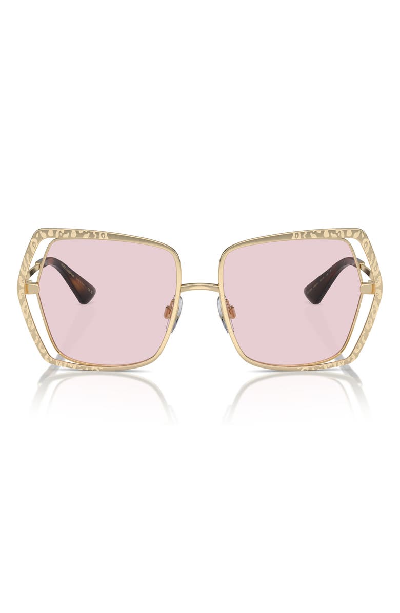 Dolce&Gabbana 55mm Polarized Butterfly Sunglasses, Alternate, color,