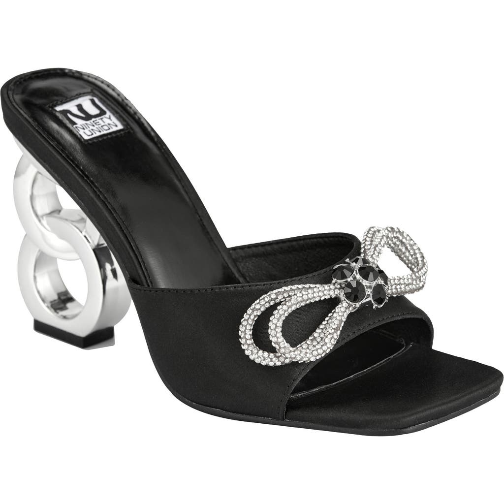 Ninety Union Regal Bow Slide Sandal In Black