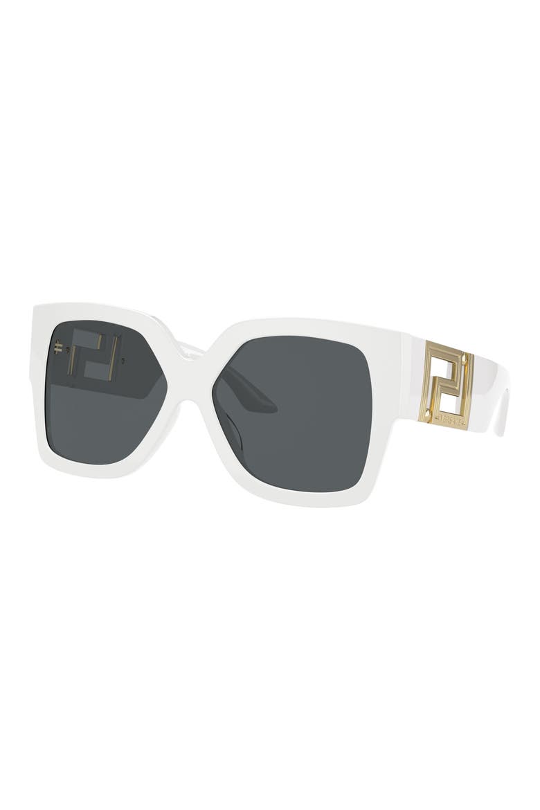 59mm Rectangular Sunglasses, Alternate, color, WHITE/ DARK GREY