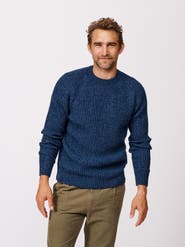 Aubin Ray Fisherman Rib Crew Neck Sweater