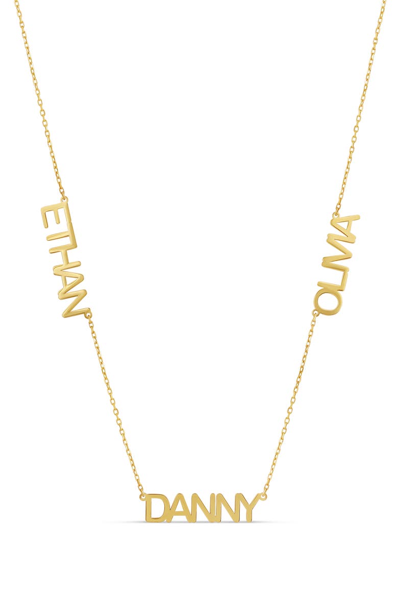 Multi Name Charm Necklace, Main, color, GOLD
