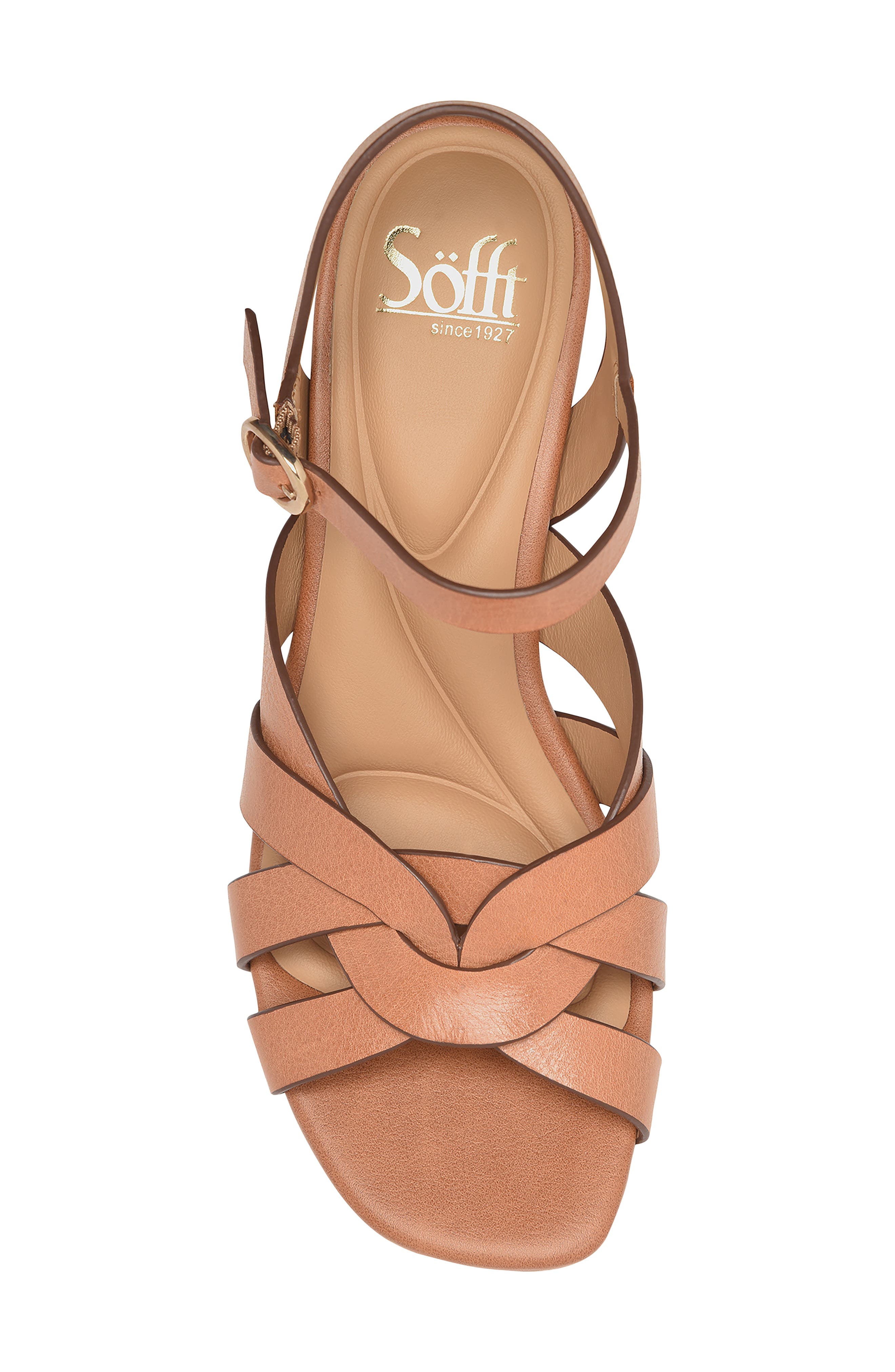 Lindsey Ankle Strap Sandal, Alternate, color, LUGGAGE
