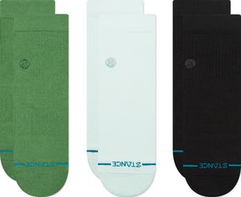 Icon 3-Pack Quarter Crew Socks
