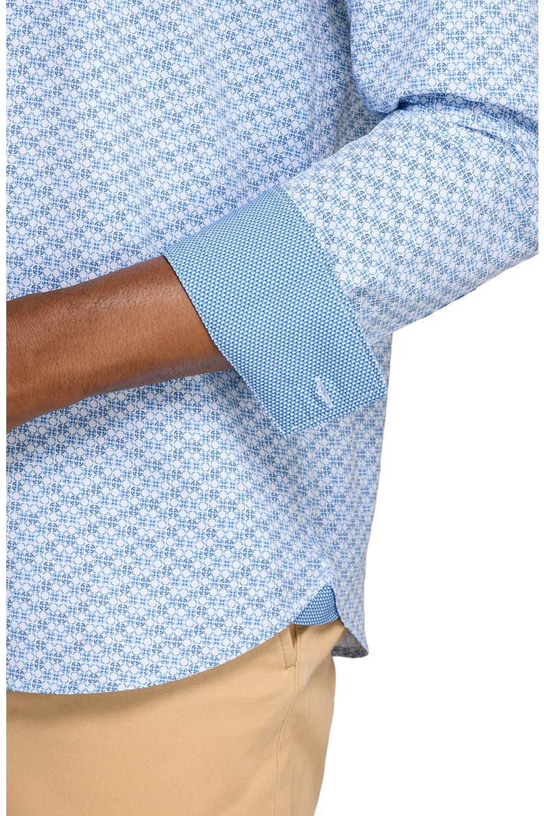 Circle Duo Woven Long Sleeve Basic, Alternate, color, WHITE/BLUE