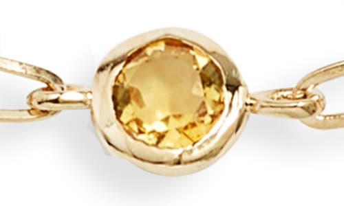 Anzie Bezel Pendant Bracelet In Orange