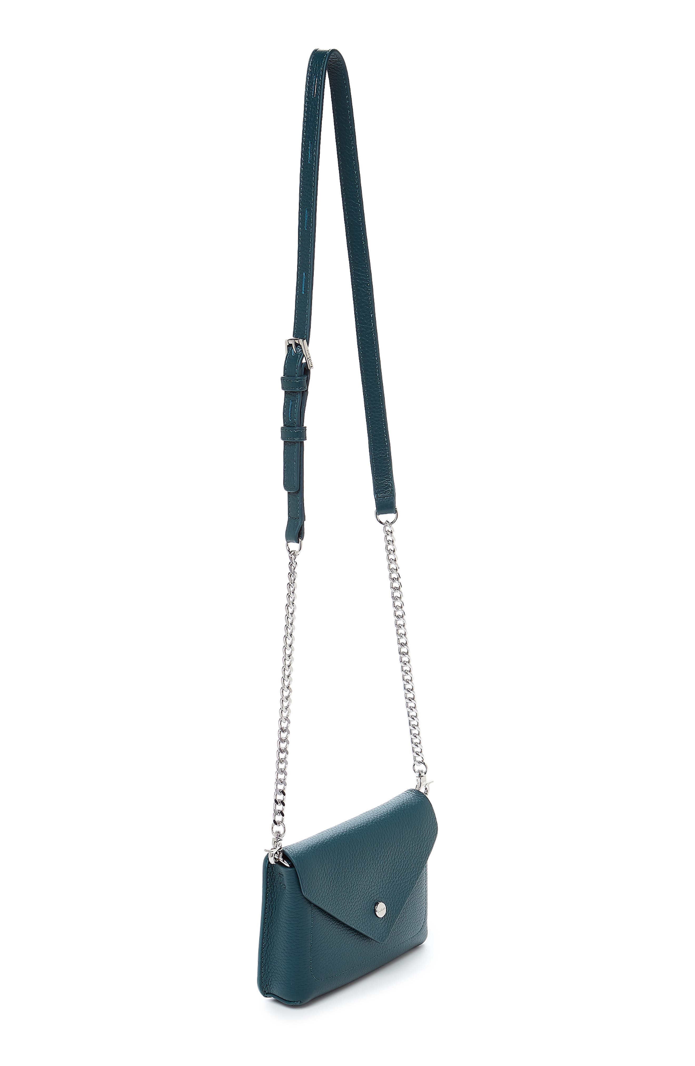 Vivi Calfskin Leather Belt Bag, Alternate, color, EMERALD