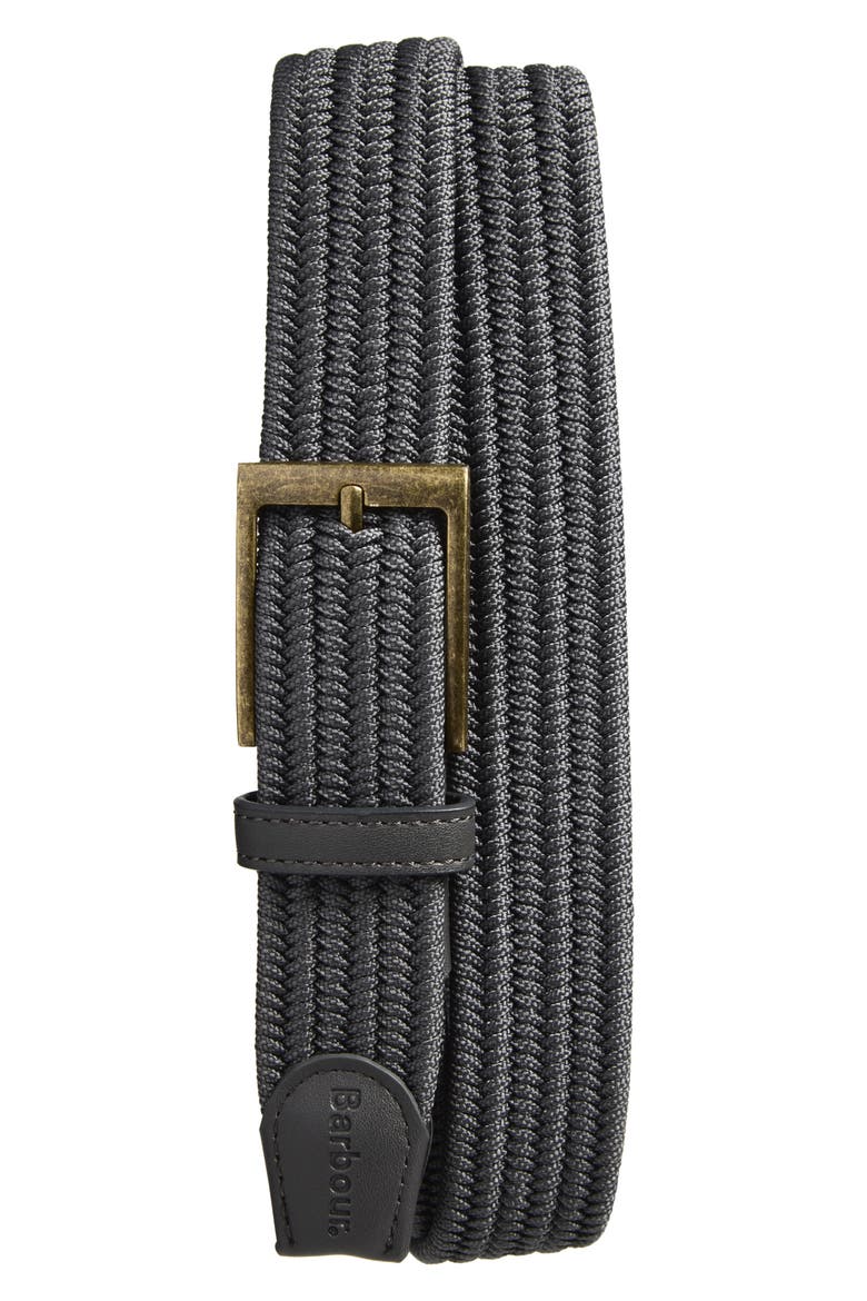 Nevis Webbed Belt, Main, color, GUNMETAL