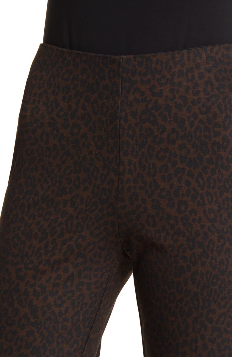 Anne Klein Leopard Print Pull-On Pants, Alternate, color, 
