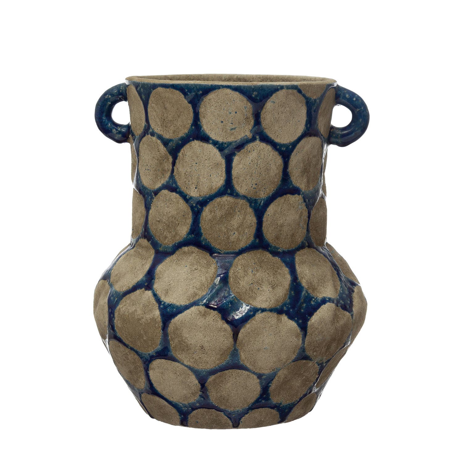 Storied Home Terra-cotta Vase with Wax Relief Dots and Small Decorative ...