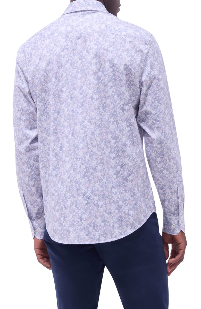 Bugatchi James OoohCotton<sup>®</sup> Floral Button-Up Shirt, Alternate, color, Dusty Pink