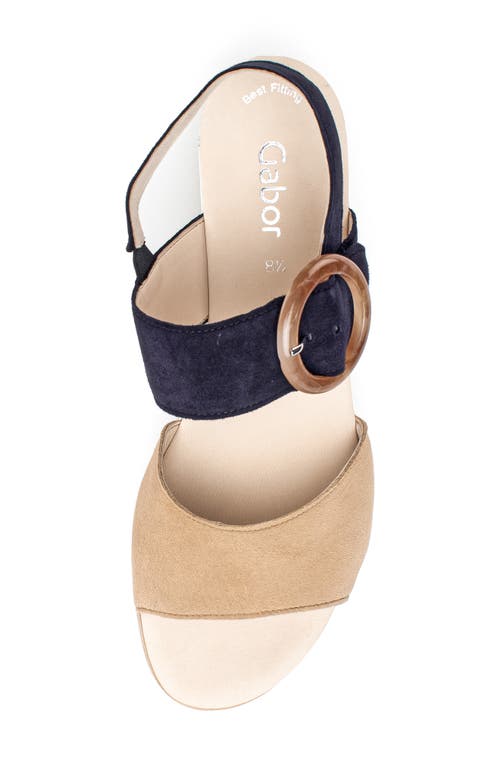 Gabor Strappy Wedge Sandal In Caramel