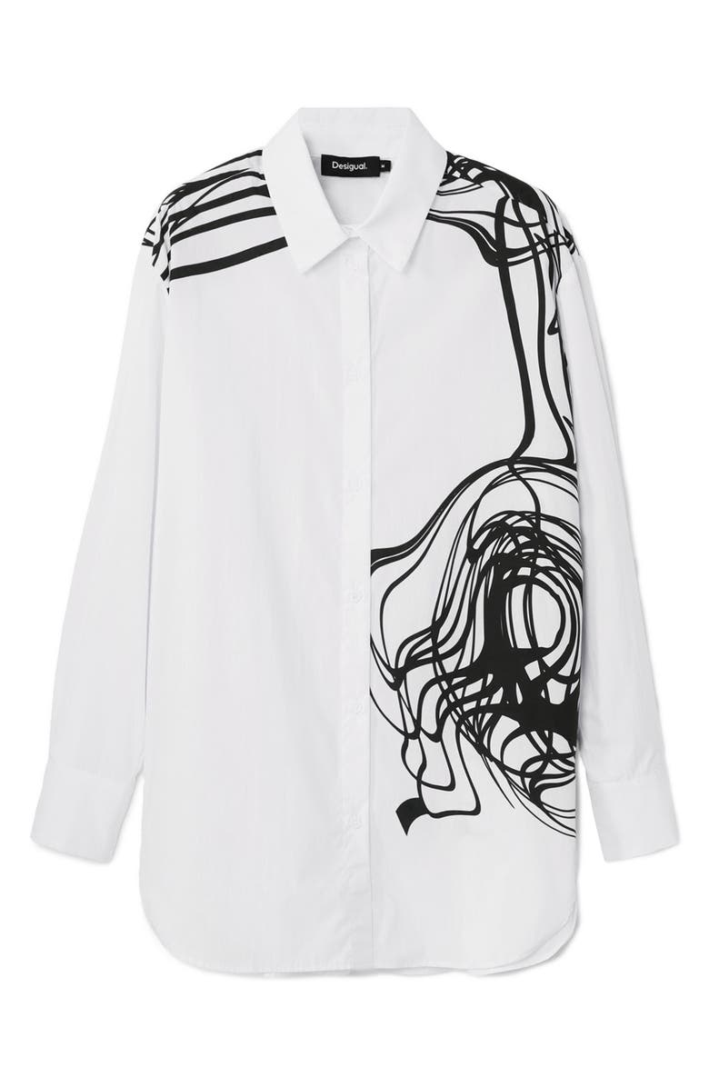 Desigual Cam Fukuoka Lacroix Button-Up Shirt, Alternate, color, 