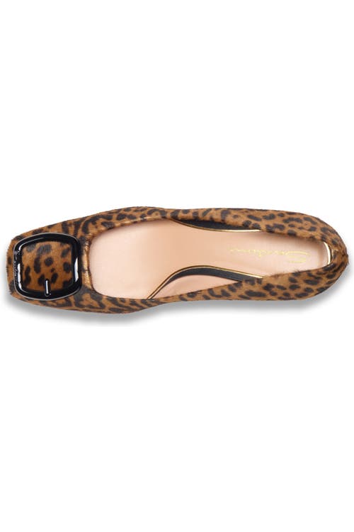Santoni Animal-print Cavallino Mid-heel Pump In Brown