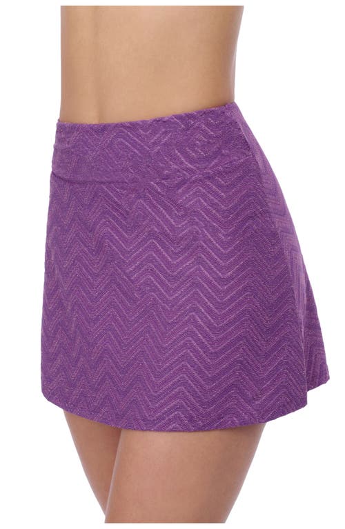 Profile By Gottex Blend Texture Skirt Pull-on Coverup In Purple