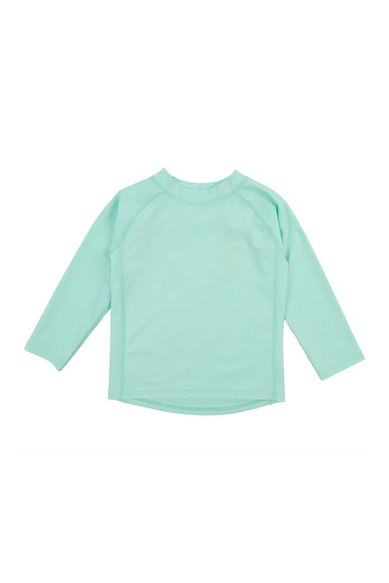 Long Sleeve Rash Guard, UPF 50+ Swim Shirt, Main, color, AQUA