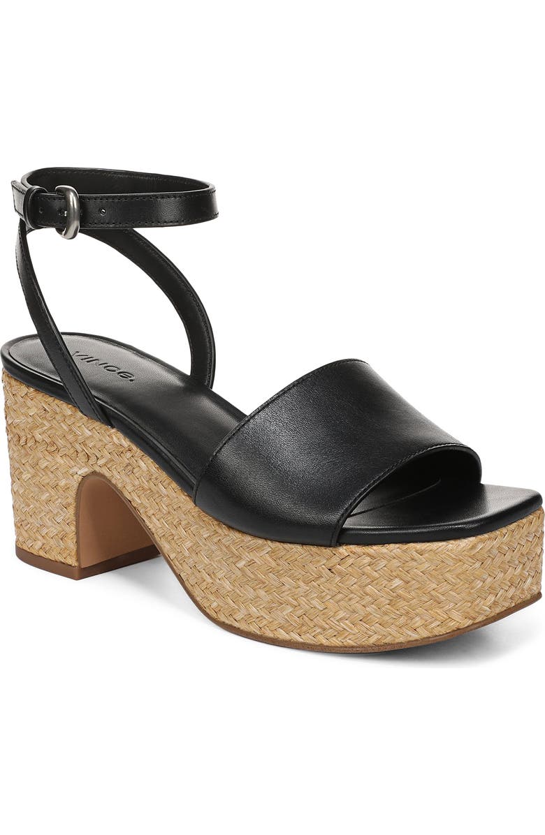 Vince Castella Ankle Strap Platform Sandal, Main, color, Black