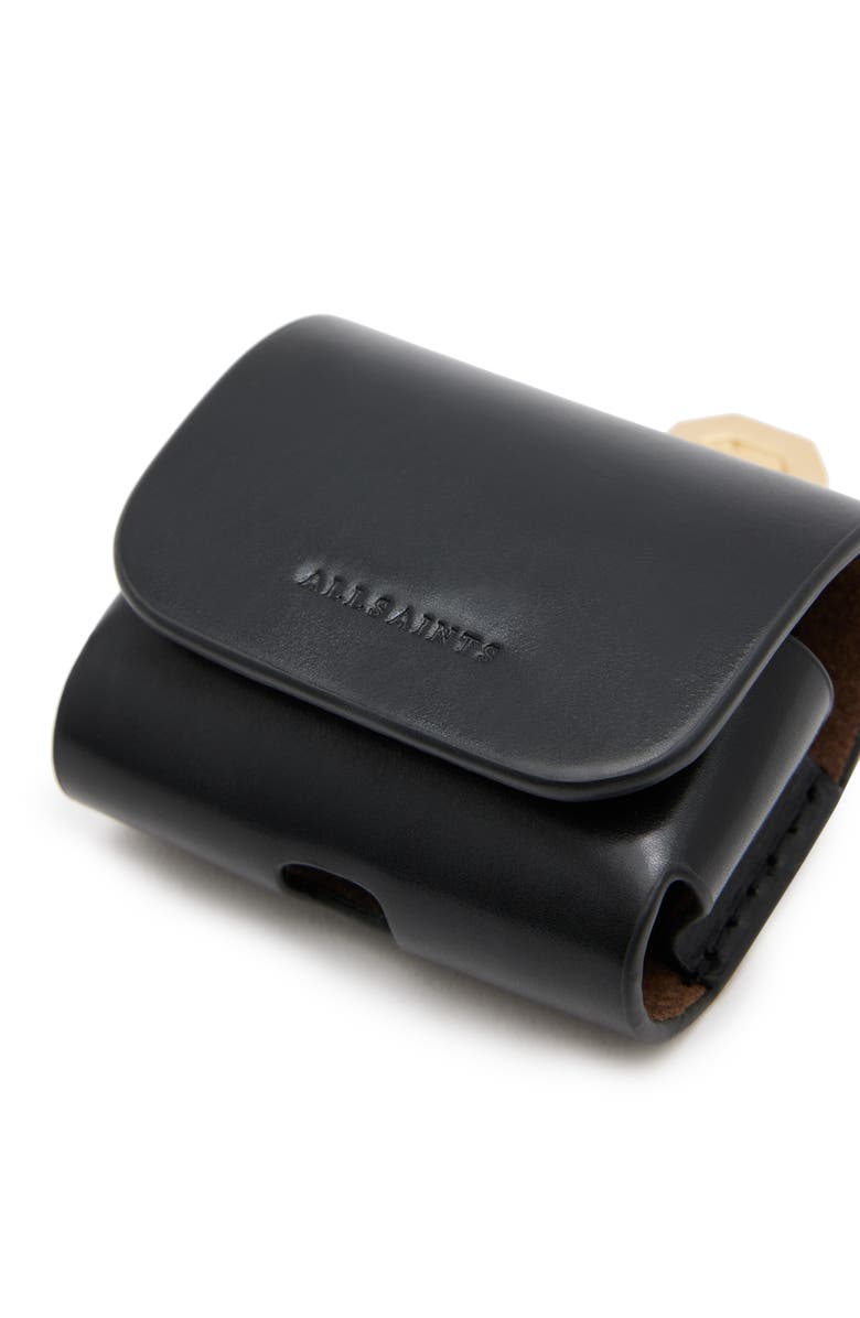 AllSaints Leather AirPod Case, Alternate, color,