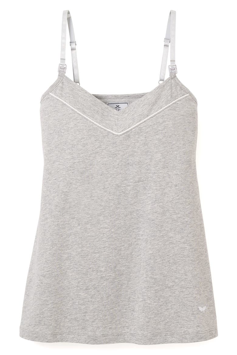 Luxe Pima Cotton Maternity Tank, Main, color, HEATHER GREY