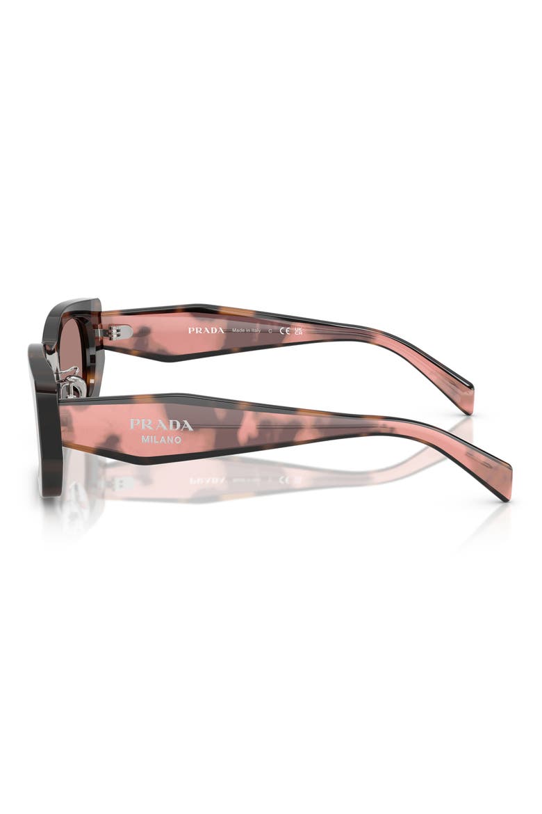 53mm Pillow Sunglasses, Alternate, color, LIGHT BROWN