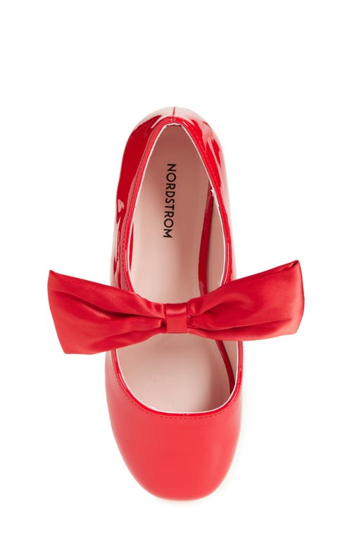 Nordstrom Kids' Posey Bow Flat In Red