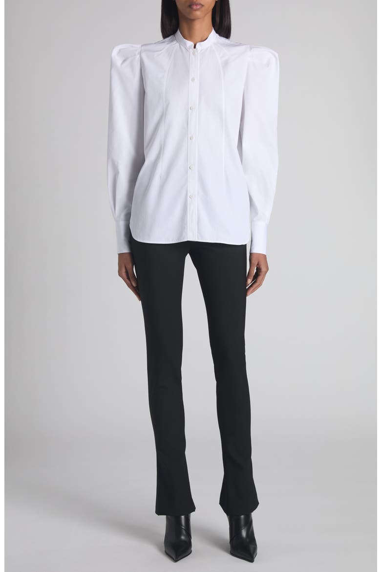 Cotton Poplin Button-Up Shirt, Alternate, color, OPTICALWHITE