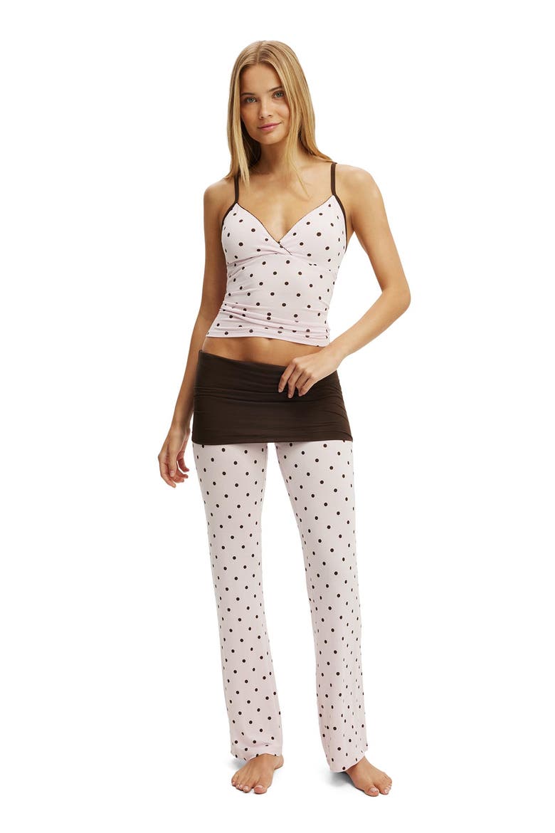 Women's Airy Soft Triangle Cami, Alternate, color, Smooth Kristy Polkadot Pink