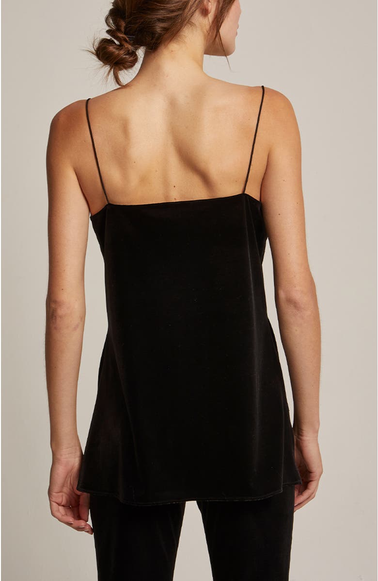CRESCENT Velvet Cami Top, Alternate, color, Black