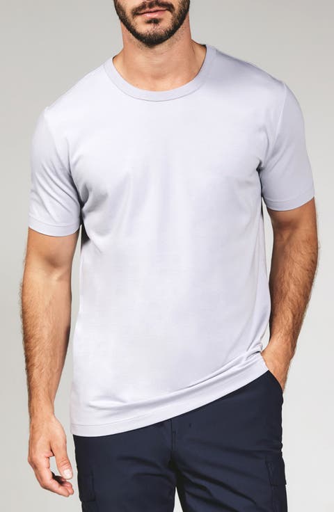 Stretch Cotton & Modal Performance Crewneck T-Shirt