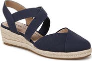 LifeStride Kimball Slingback Espadrille Platform Wedge