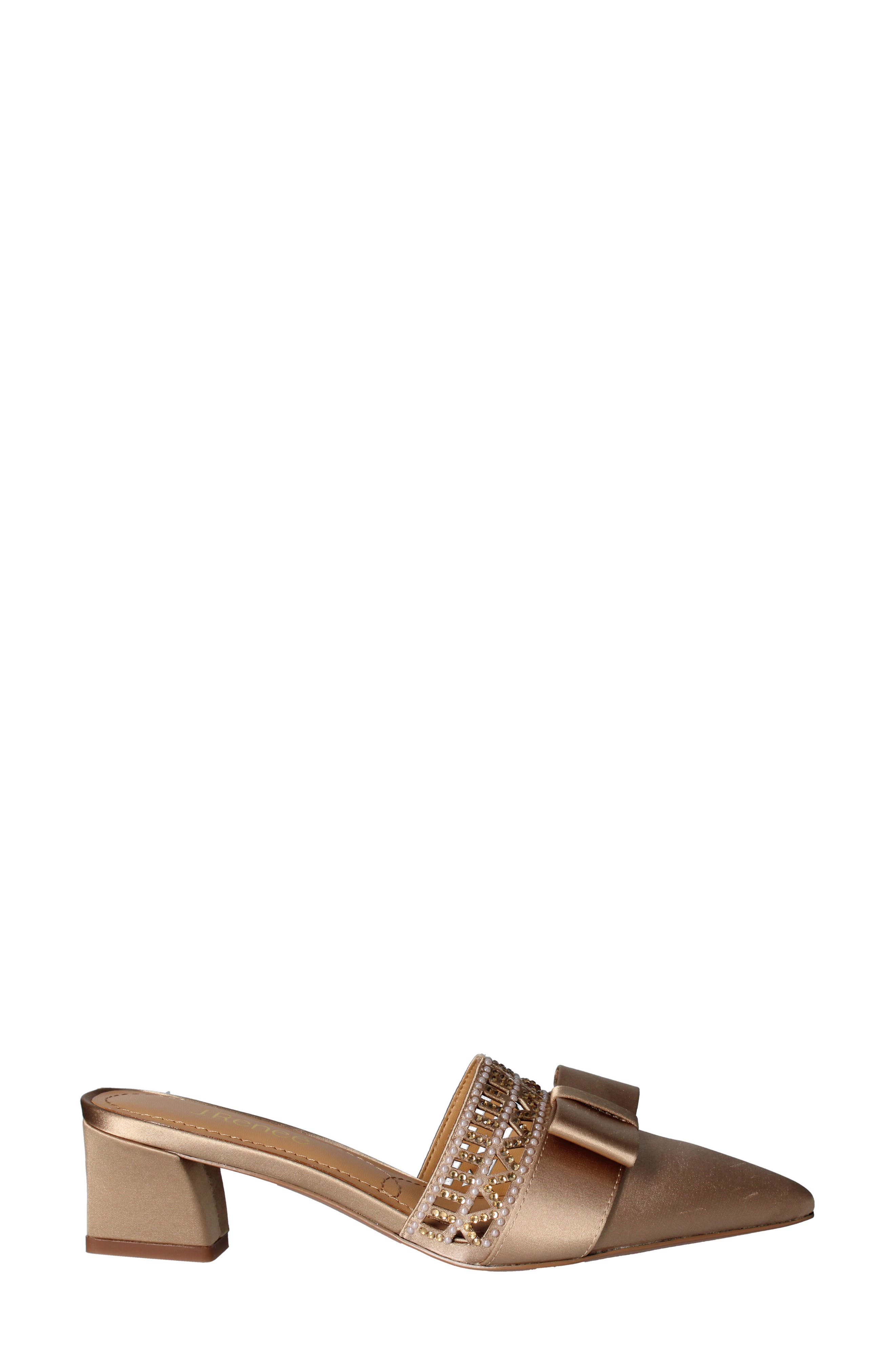 Randa Bow Mule, Alternate, color, BEIGE
