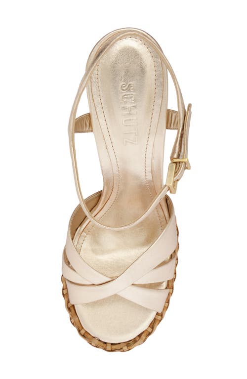 SCHUTZ SCHUTZ KEEFA WOVEN PLATFORM SANDAL 