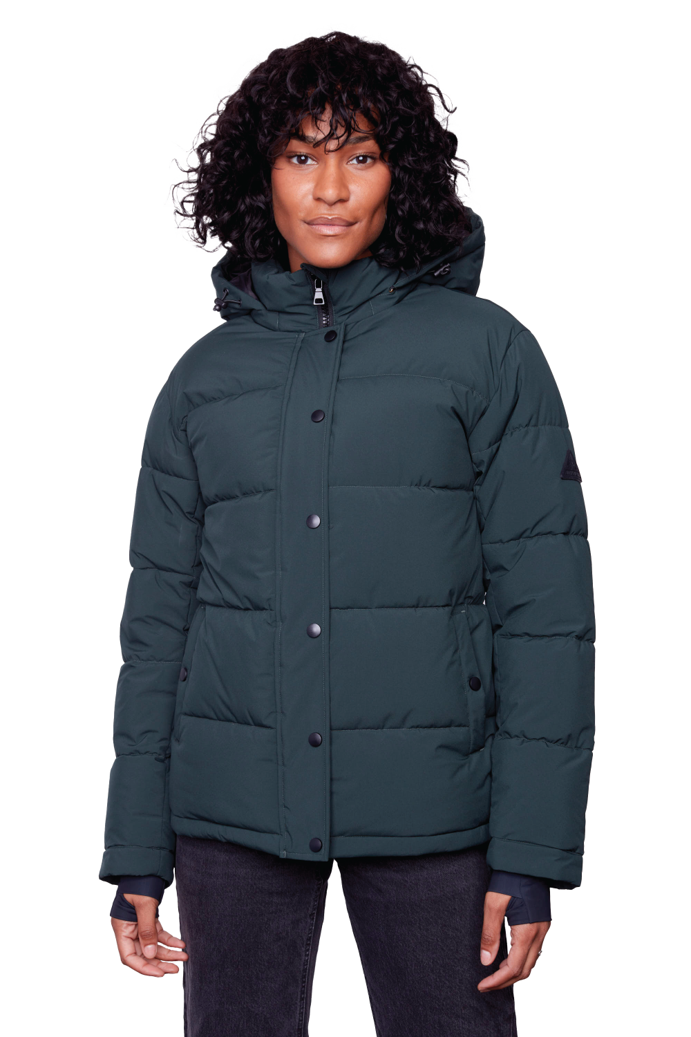 FORILLON - Vegan Down Short Quilted Puffer Jacket - image 5