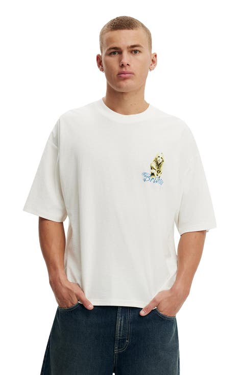 Men's Cropped Fit Music T-Shirt