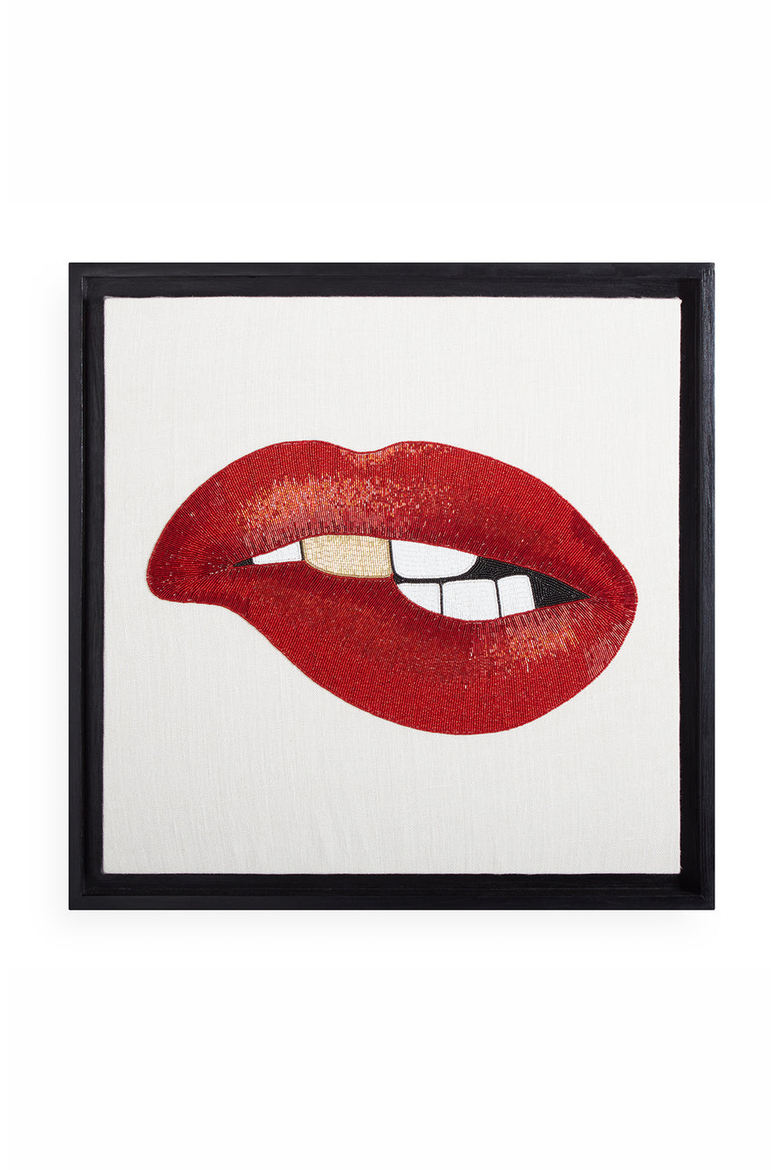 Bitten Beaded Wall Art, Main, color, Red