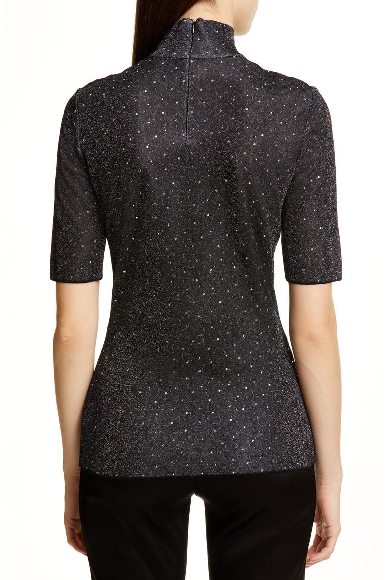 Diamond Sparkle Knit Sweater, Alternate, color, CAVIAR