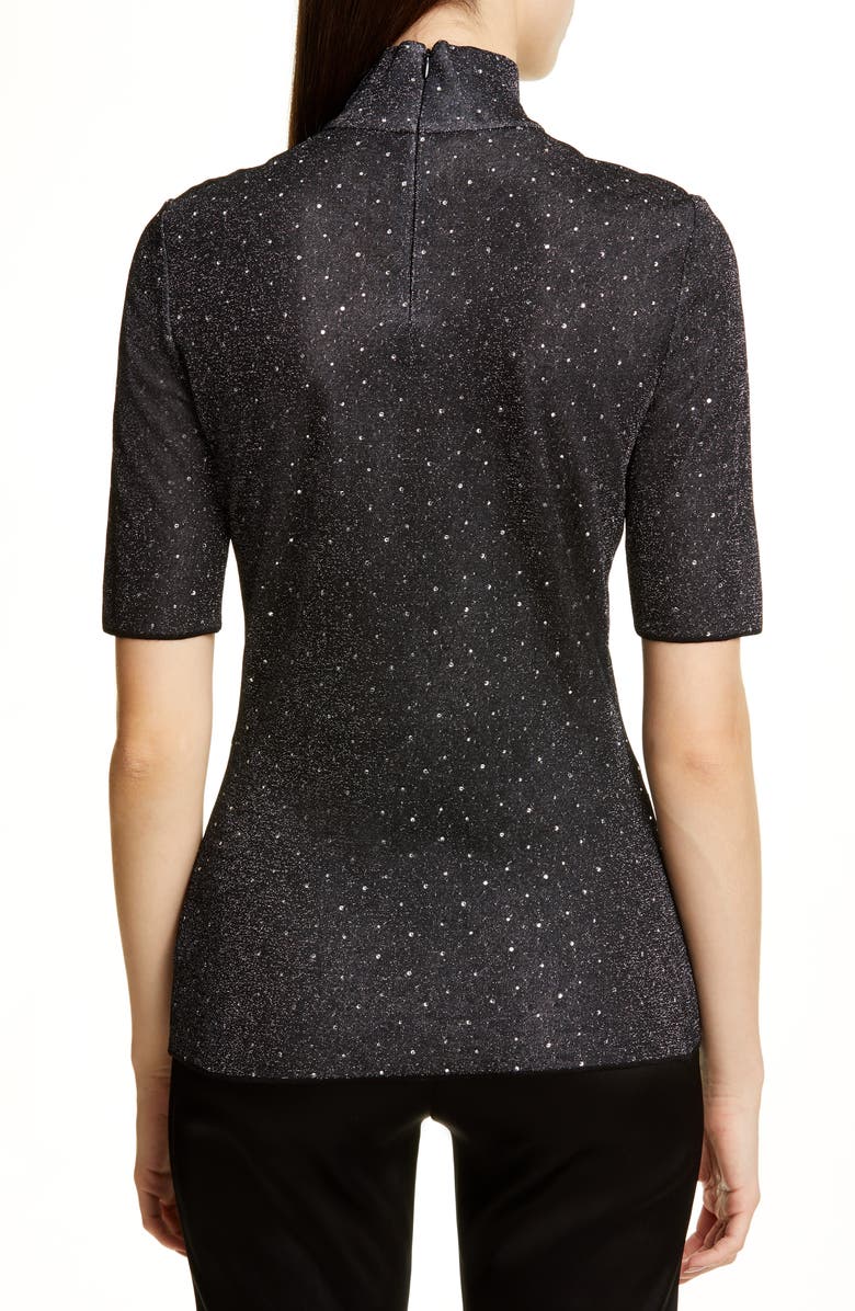 St. John Collection Diamond Sparkle Knit Sweater, Alternate, color,