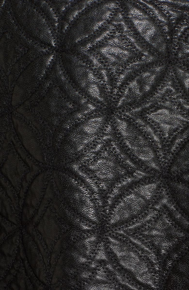 Halogen<sup>®</sup> Quilted Faux Leather Miniskirt, Alternate, color, 