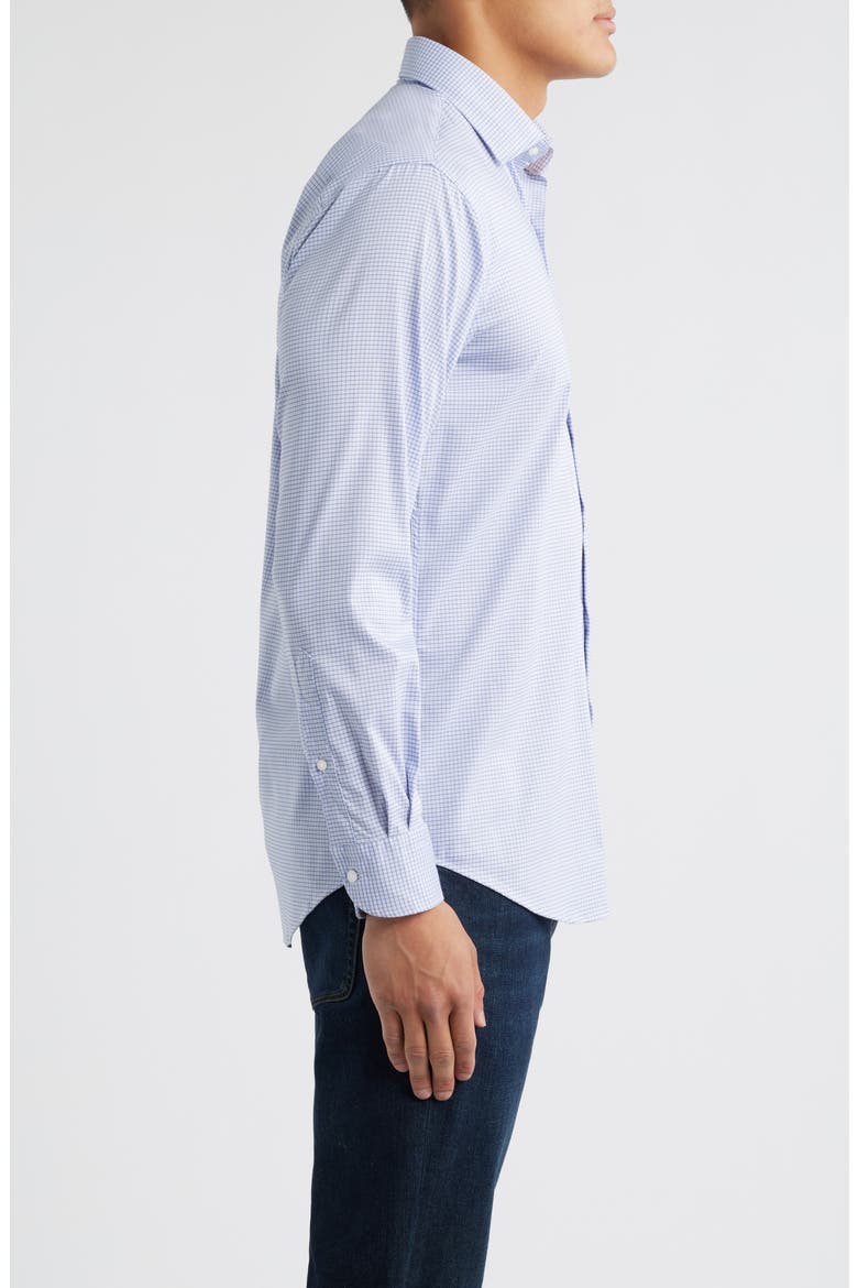 Jackson Crown Lite Microcheck Performance Twill Button-Up Shirt, Alternate, color, DEEP VIOLET