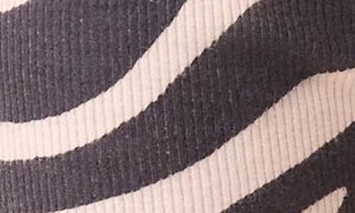 Next Kids' Zebra Print Rib Flare Leggings In Pink