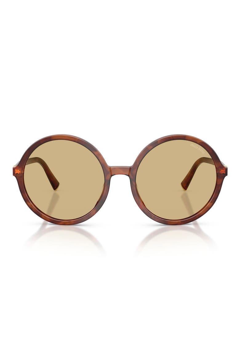 59mm Round Sunglasses, Main, color, STRIPED TOBACCO / YELLOW