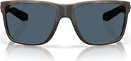 Costa Del Mar Broadbill II 58mm Polarized Rectangular Sunglasses
