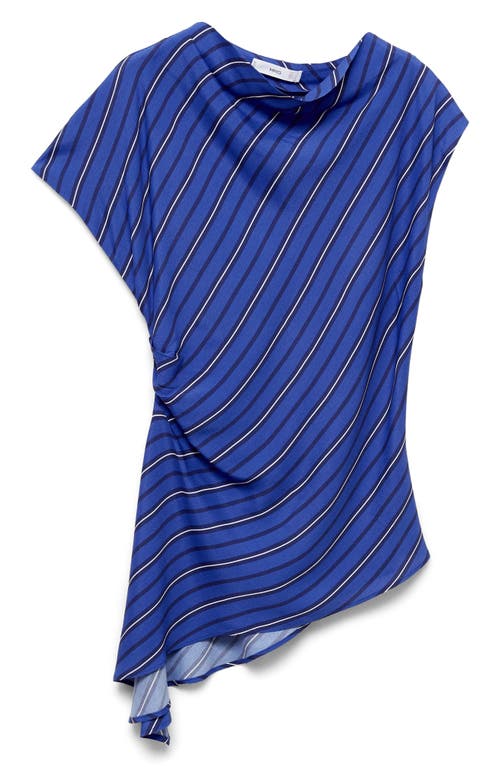 MANGO MANGO STRIPE ASYMMETRIC TOP