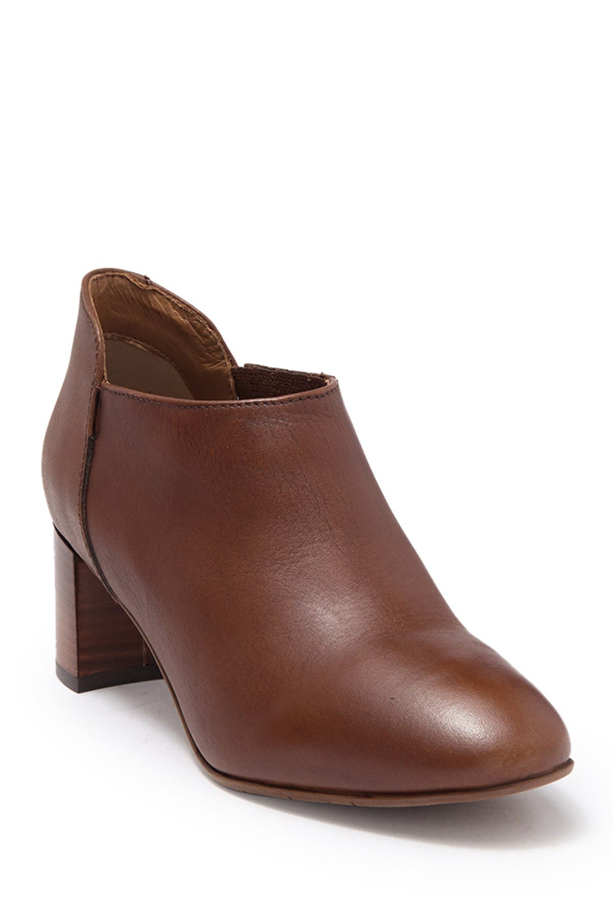 Francisca Leather Ankle Boot, Main, color, CARAMEL