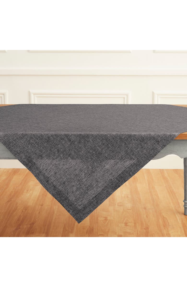 Solino Home Linen Table Throw - Athena, 52" x 52", 52" x 52", Alternate, color, Chambray Black