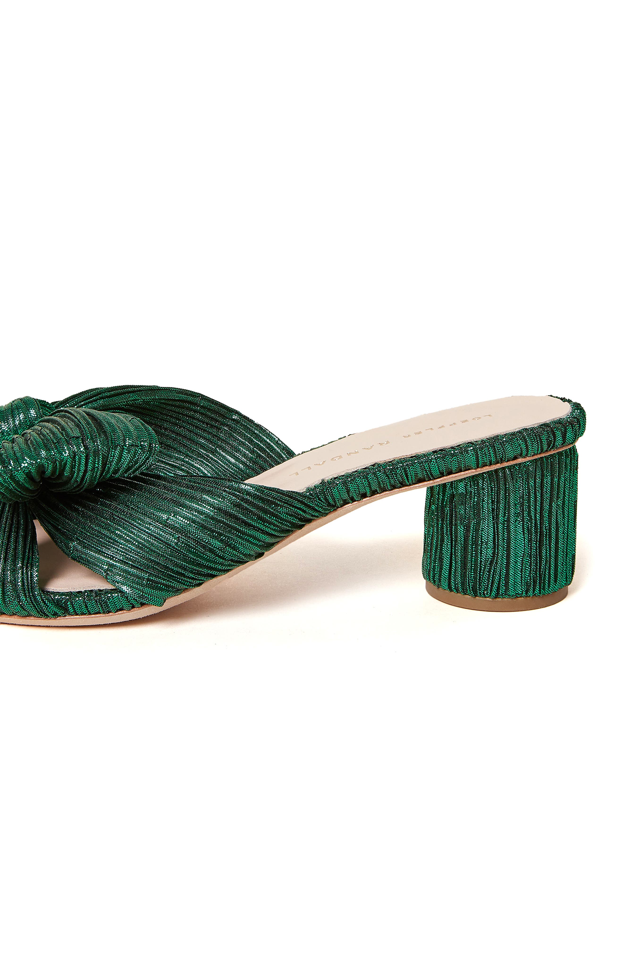Emilia Knot Slide Sandal, Alternate, color, EMERALD