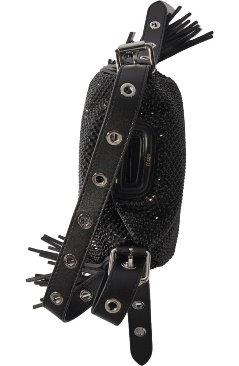 maje Miss M Nano rhinestone bag, Alternate, color,